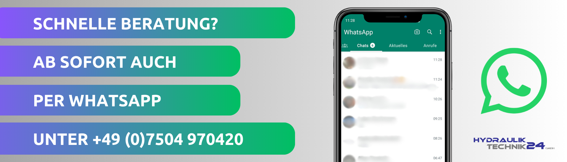 WhatsApp Banner Hydrauliktechnik24
