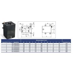 Hydraulik Handpumpe DW 25 ccm Stahltank 2 Liter - doppeltwirkend