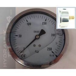 Hydraulik Manometer Glycerin Edelstahl ECO-Line 0- 400 bar