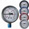 Hydraulik Manometer &oslash;63 mm Glycerin Edelstahl ECO-Line 0 bis 0,06 bar mit Staubschutz BLAU