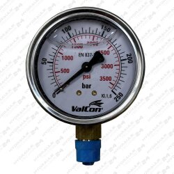 Hydraulik Manometer &oslash;63 mm Glycerin Edelstahl...