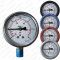 Hydraulik Manometer &oslash;63 mm Glycerin Edelstahl ECO-Line 0 bis 6 bar mit Staubschutz ROT