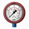 Hydraulik Manometer &oslash;63 mm Glycerin Edelstahl  0 bis 1000 bar mit Staubschutz ROT