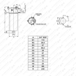 Tankr&uuml;cklauffilter G 3/4" 125l/min. 25 m&micro;