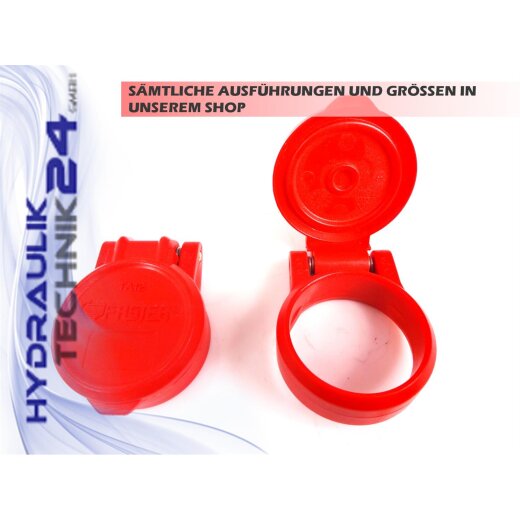Staubschutz-Klappe Hydraulik Kupplung Muffe Staubschutzkappe BG3 FASTER rot