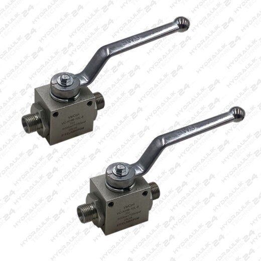 2/2 - Wege Hydraulik Kugelhahn Blockkugelhahn schwarz Standard -  metrisch  12L (M 18x1,5) leicht 1