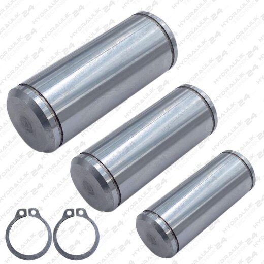 Bolzen f&uuml;r Gabelkopf 30 mm mit Seegerringe