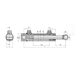 Hydraulikzylinder- 32/20 - 400 Hub