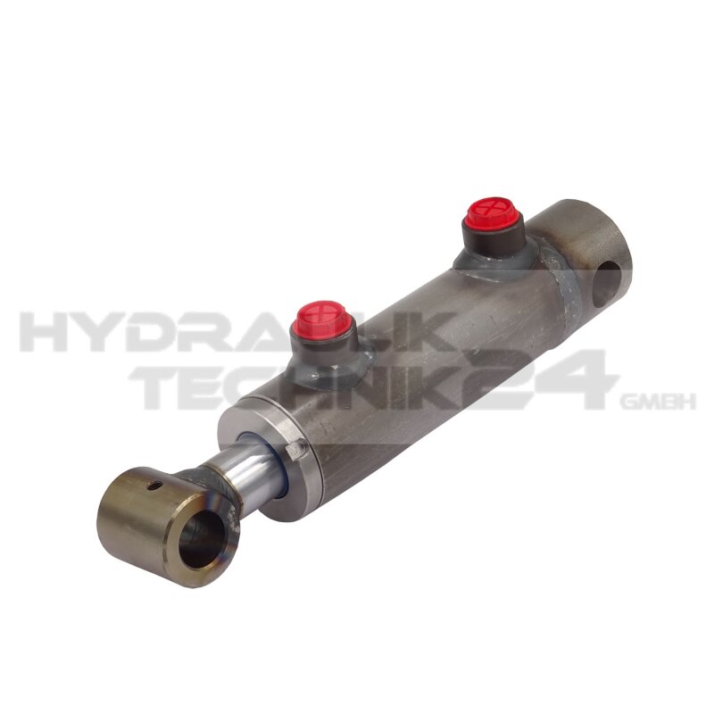 Hydraulikzylinder Doppelwirkend – 40/22, Hub 200 Mm, Gelenkaugen 25 Mm, Für Landwirtschaft & Industrie