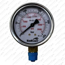 Hydraulik Manometer &oslash;63 mm Glycerin Edelstahl ECO-Line 0 bis 40 bar