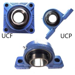 Geh&auml;uselager Stehlager Flanschlager UCP UCF 201 - 218, 12 - 90 mm Welle UCP (Stehlager) 20 mm (UC 204) 10