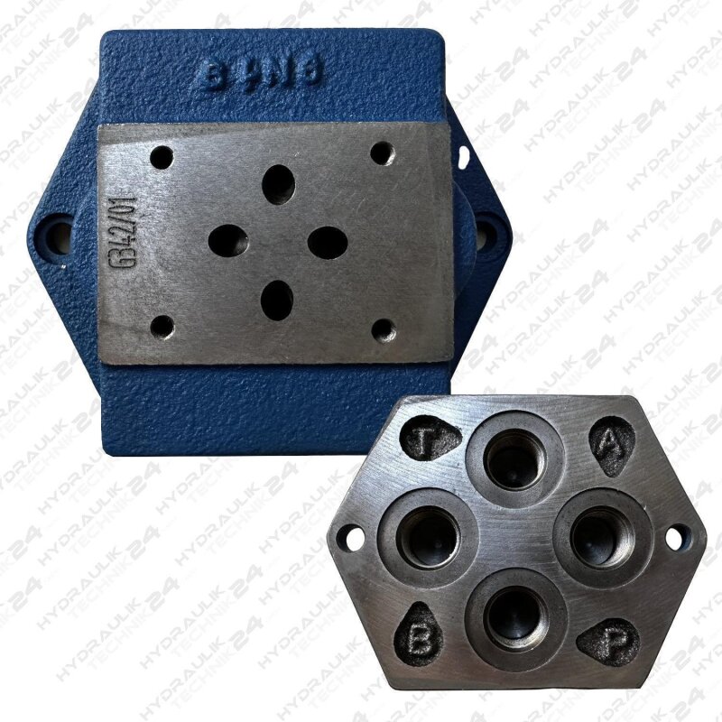 Hydraulik Grubdplatte 2 fach- Anschlussplatte ohne DBV ,NG 06 Hydraulik Grubdplatte 2 fach- Anschlussplatte ohne DBV ,NG 06