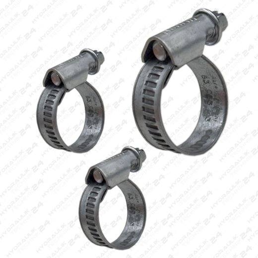 Schneckengewinde - Schlauchschellen - Bandbreite 12 mm  (DIN 3017-1) 25 - 40 mm