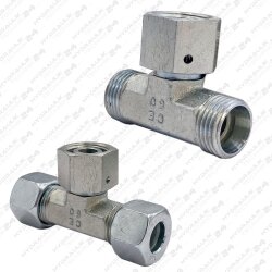 Einstellbare T - Verschraubung 12 L