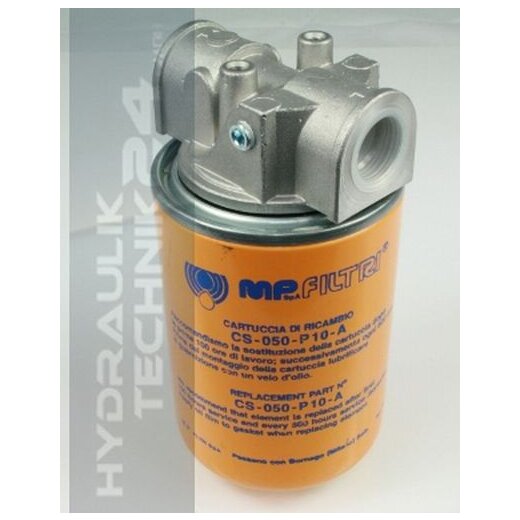 Rohrleitungsfilter 58 l/min kpl. Geh&auml;use mit Filterelement 10 &micro;m