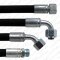 Hydraulikschlauch NW 6/2 8S  SW 19  DKOS - CES - Anschlu&szlig; und L&auml;nge w&auml;hlbar Gerade - 90&deg; Bogen 3500 mm