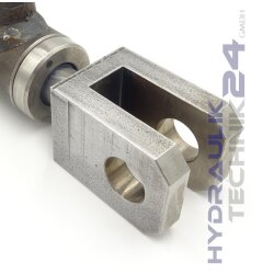 Hydraulikzylinder doppeltwirkend 40/20 - 550mm Hub mit Gabeln