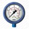 Hydraulik Manometer ø63 mm Glycerin Edelstahl  0 bis 400 bar mit Staubschutz BLAU