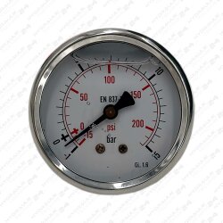 Vakuum Manometer Glycerin Edelstahl ECO-Line -1 bis +15 bar