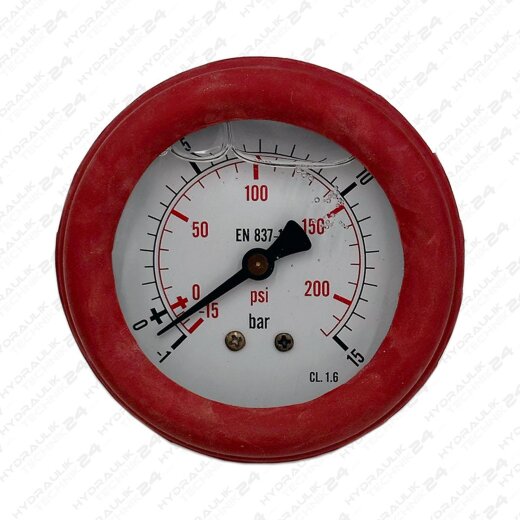 Vakuum Manometer Glycerin Edelstahl ECO-Line -1 bis +9 bar mit Schutz