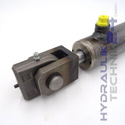 Hydraulikzylinder doppeltwirkend 50/30 - 1200mm Hub mit Gabeln, Gelenkaugen und Bolzen