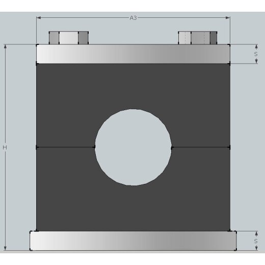 Hydraulik Rohrschellen schwarz von 6 bis 50 mm Standard -  Baureihe leicht LDP 13,7 (1/4- )