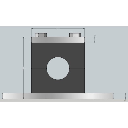 Hydraulik Rohrschellen schwarz von 6 bis 50 mm Standard -  Baureihe leicht LDPV 10
