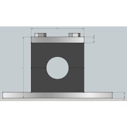 Hydraulik Rohrschellen schwarz von 6 bis 50 mm Standard -...
