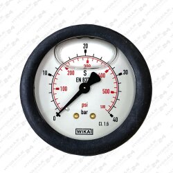 Hydraulik Manometer &oslash;63 mm Glycerin Edelstahl ECO-Line 0 bis 60 bar mit Staubschutz SCHWARZ