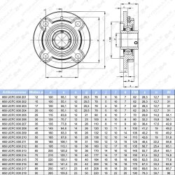 Flanschlager UCFC 204 mit Graugussgeh&auml;use , 1...