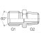 Hydraulik Gerader Adapter BSP G 1/8&ldquo; AG / NPT 1/8-27 NPT AG