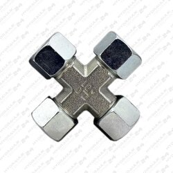 Hydraulik Verschraubung Kreuzverschraubung  mit/ohne Mutter/Schneidring Metrisch