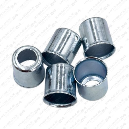 Pressfassung, Schlauchhülsen aus Stahl & Edelstahl für Niederdruckschläuche Stahl 12 - 12,5 mm