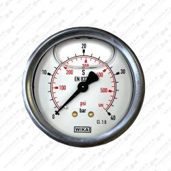 Hydraulik Manometer &oslash;63 mm Glycerin Edelstahl...