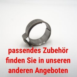 Silberschlauch  mit verz. Stahlumflechtung › 9,5 / 15 mm - 1 Meter