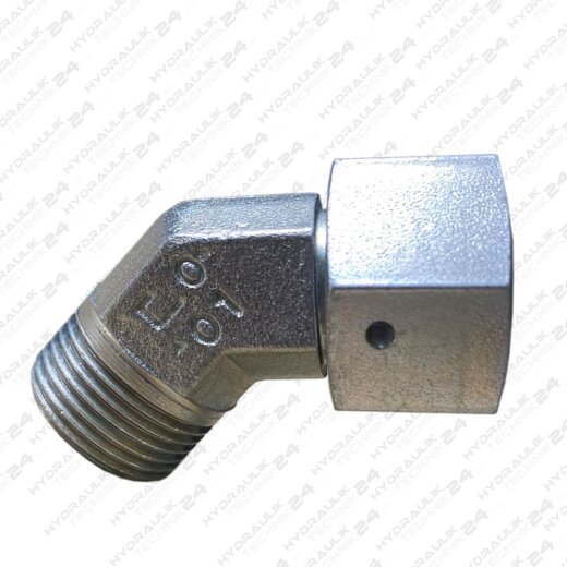 Einstellbare 45&deg;-Winkelverschraubung Hydraulikverschraubung EV Hydraulik 25S