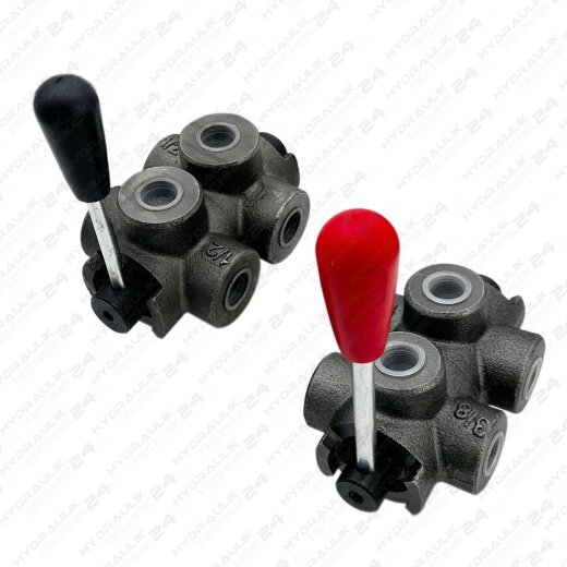 6-Wege Umschalthahn 3/8" - 60 L Mitte offen