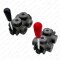 6-Wege Umschalthahn 3/8" - 60 L Mitte offen