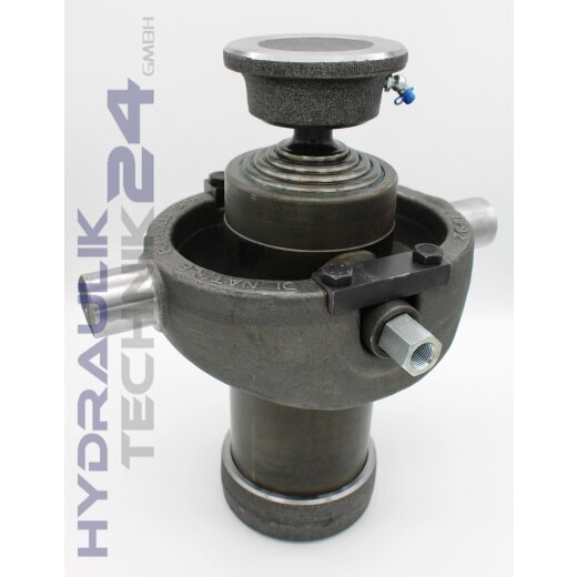 Teleskopzylinder Kipper 5-stufig 107/91/76/61/46 Kugelpfanne - 1490mm Hub - 16,1t mit Kardanring