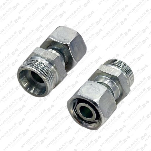 Hydraulik Gerader Reduzieranschluss mit 24&deg;-Dichtkegel und O-Ring , metrisch 12L|12S