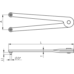 Verstellbarer Stirnlochschl&uuml;ssel &oslash;4