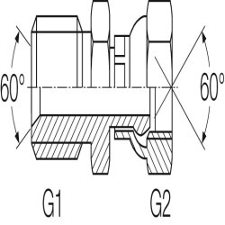 Einstellbare Einschraubverschraubung Zoll BSP G3/4&ldquo; x G3/4&ldquo;
