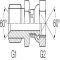 Einstellbare Einschraubverschraubung Zoll BSP G3/4&ldquo; x G3/4&ldquo;