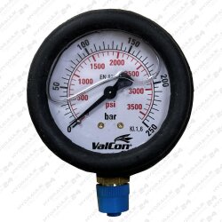 Hydraulik Manometer &oslash;100 mm Glycerin Edelstahl ECO-Line 0 bis 250 bar mit Staubschutz GRAU
