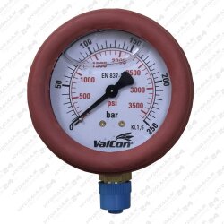 Hydraulik Manometer &oslash;100 mm Glycerin Edelstahl ECO-Line 0 bis 250 bar mit Staubschutz GRAU