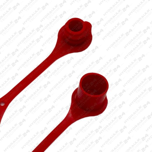 Staubschutzkappe für Hydraulik-Kupplungsstecker oder Kupplungsdose  - Baugröße 2-6, rot