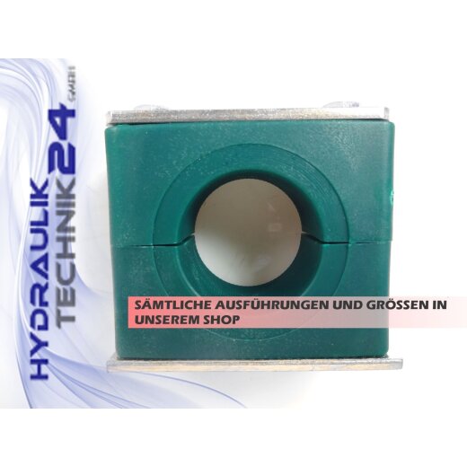 Hydraulik Rohrschellen gr&uuml;n von 6 bis 50 mm versch. Varianten