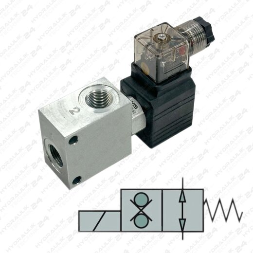 2/2-Wege Sitzventil 3/8" | 12VDC | beidseitig dicht | Stromlos offen - SVCP-S08-TS4-N-0-D12-D-S202