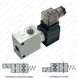 2/2-Wege Sitzventil 3/8" | 12VDC | beidseitig dicht | Stromlos offen - SVCP-S08-TS4-N-0-D12-D-S202