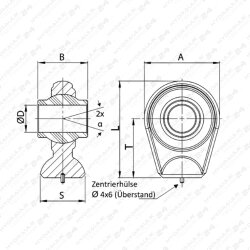 Gelenkkopf Landwirtschaftliche Gelenkaugen 45 mm